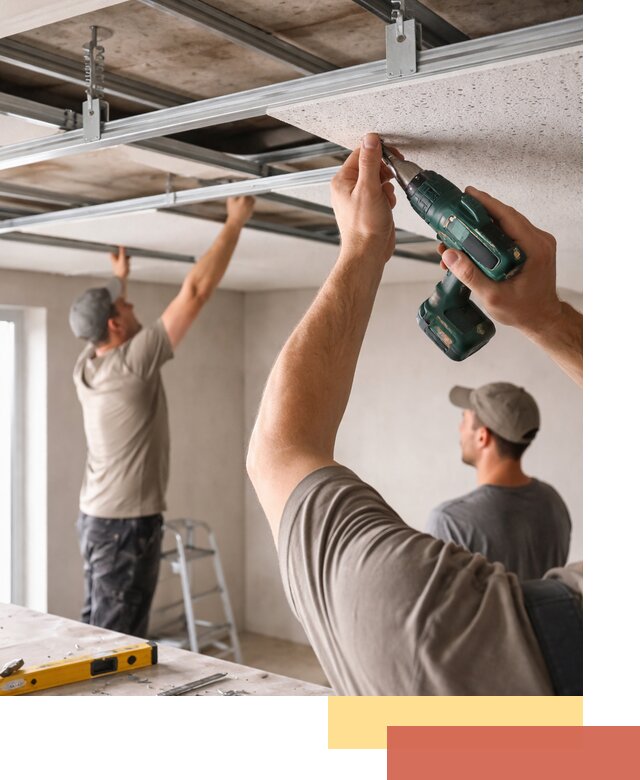 Монтаж акустического потолка в Ивантеевке под ключ