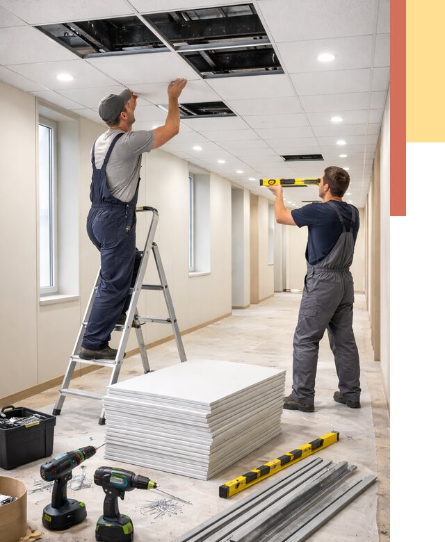 Ремонт потолка Армстронг в Ивантеевке от 4629 руб. — быстро и недорого | ОТДЕЛОЧНИК-Внт