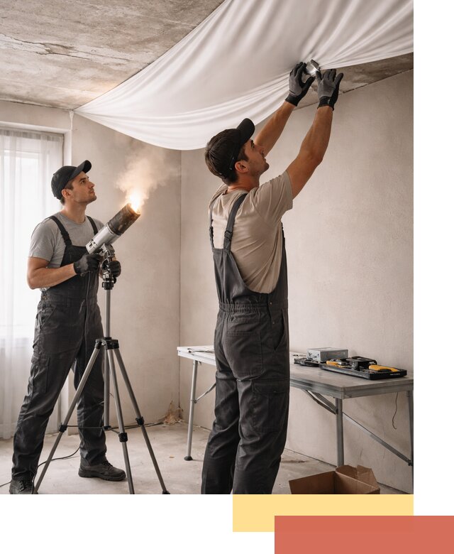 Установка натяжного потолка под ключ в Ивантеевке