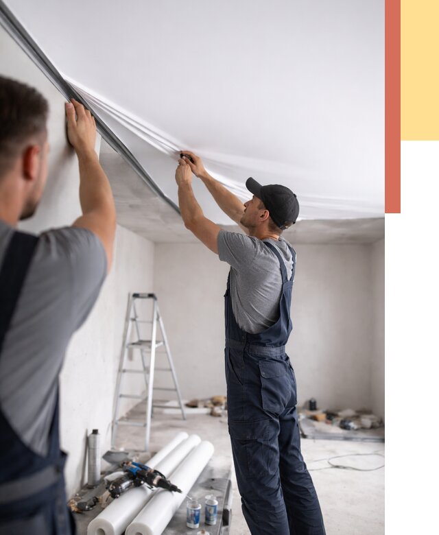 Монтаж матового натяжного потолка в Ивантеевке от 4629 руб./м² — быстро и недорого | ОТДЕЛОЧНИК-Внт