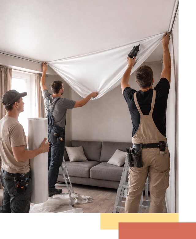 Монтаж сатинового натяжного потолка в Ивантеевке качественно и быстро