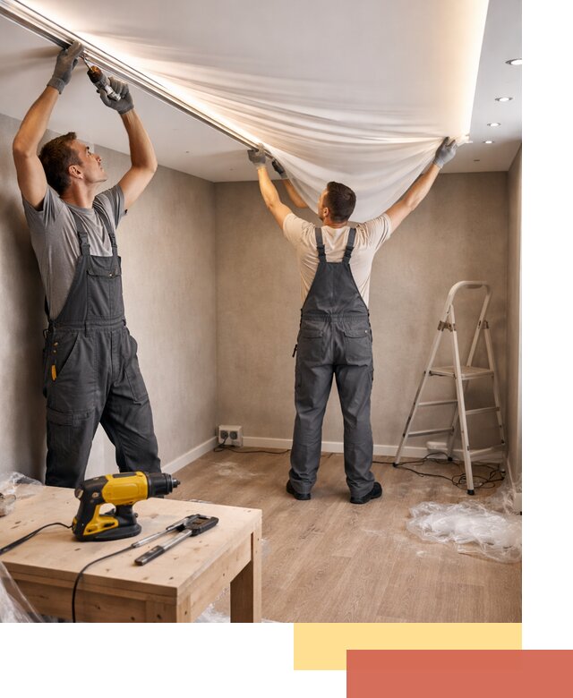 Монтаж натяжного потолка с подсветкой в Ивантеевке цена и сроки