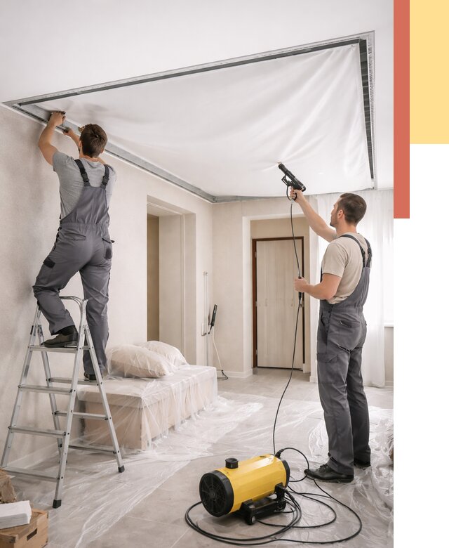 Монтаж натяжного потолка в прихожей в Ивантеевке от 2726 руб. под ключ | ОТДЕЛОЧНИК-Внт