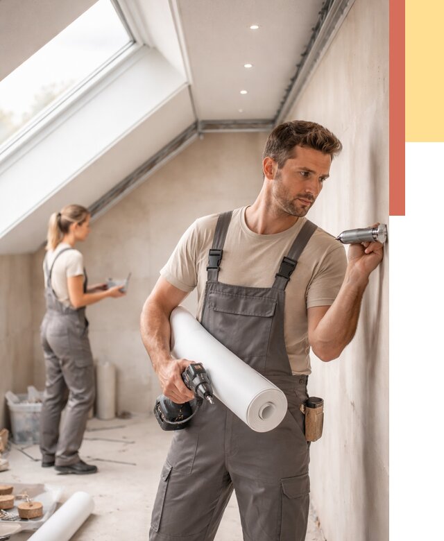 Монтаж натяжного потолка на мансарде в Ивантеевке от 3600 руб. | ОТДЕЛОЧНИК-Внт