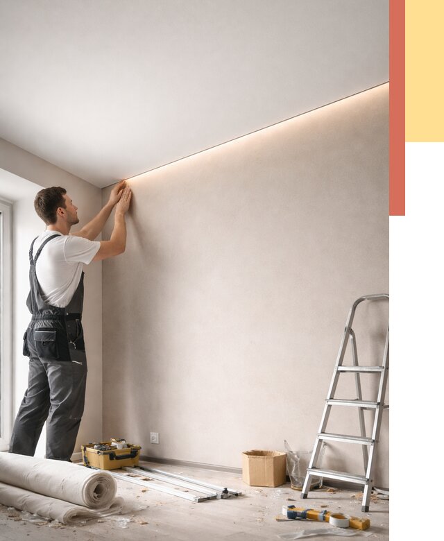 Теневые натяжные потолки в Ивантеевке от 8435 руб. под ключ | ОТДЕЛОЧНИК-Внт