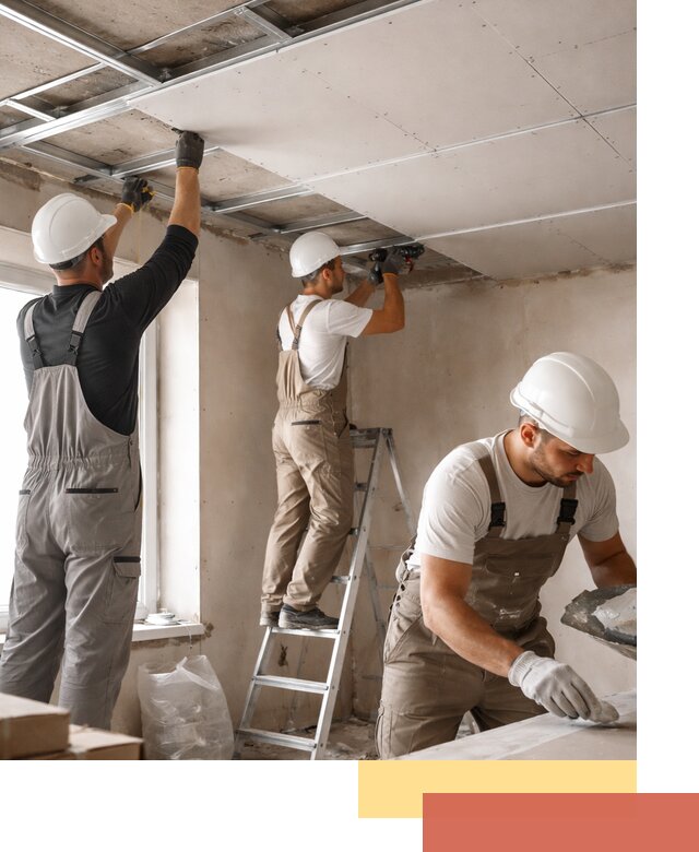 Одноуровневый потолок из гипсокартона в Ивантеевке — монтаж и отделка