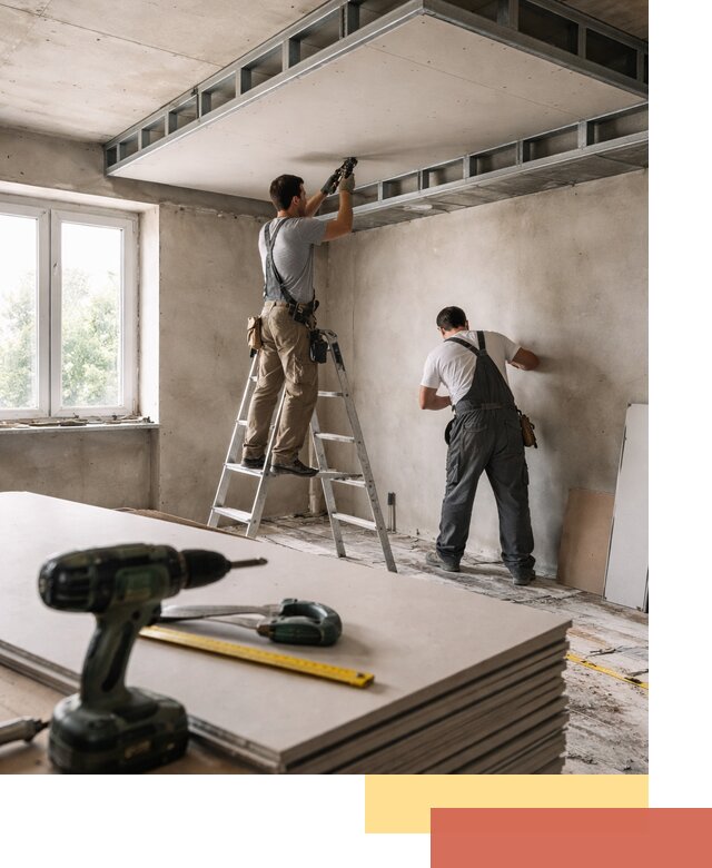 Двухуровневый потолок из гипсокартона в Ивантеевке