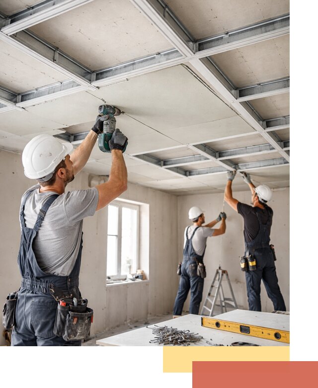 Кессонный потолок из гипсокартона под ключ в Ивантеевке