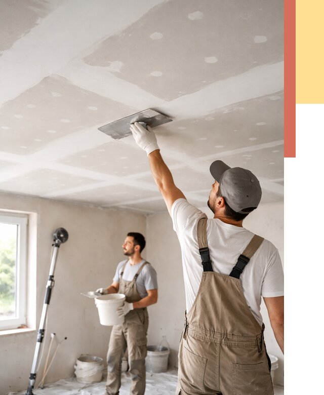 Шпаклевка потолка из гипсокартона в Ивантеевке от 3292 руб./м2 — услуги под ключ | ОТДЕЛОЧНИК-Внт