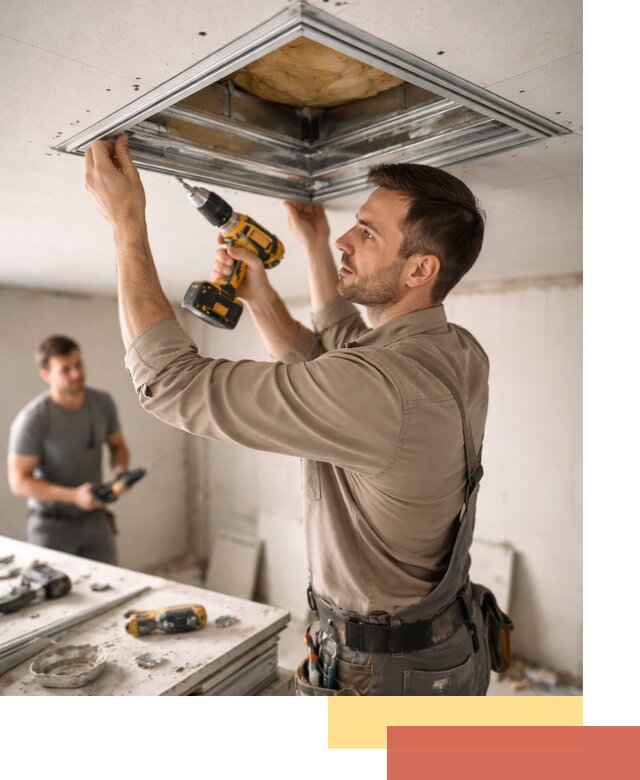 Монтаж люка в потолок из ГКЛ в Ивантеевке