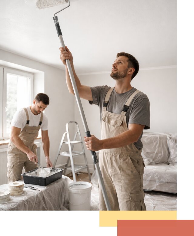 Покраска потолка водоэмульсионной краской в Ивантеевке