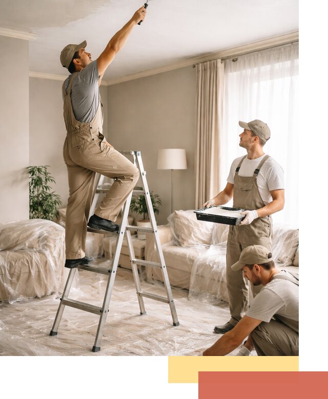 Покраска потолков акриловой краской в Ивантеевке качественно и быстро