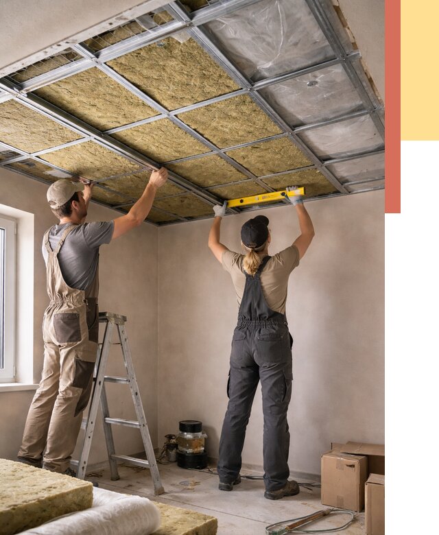 Шумоизоляция потолка в Ивантеевке от 1286 руб. под ключ — услуги ОТДЕЛОЧНИК-Внт