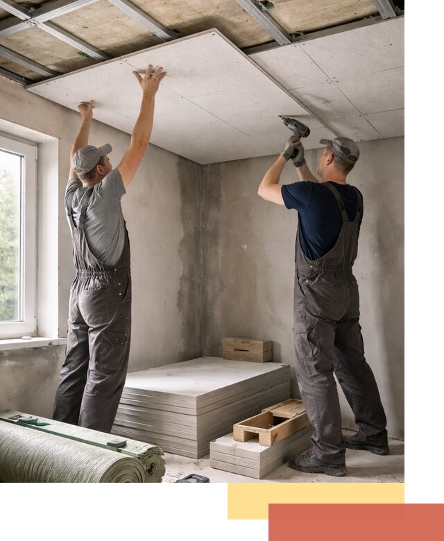 Шумоизоляция потолка панелями ЗИПС в Ивантеевке